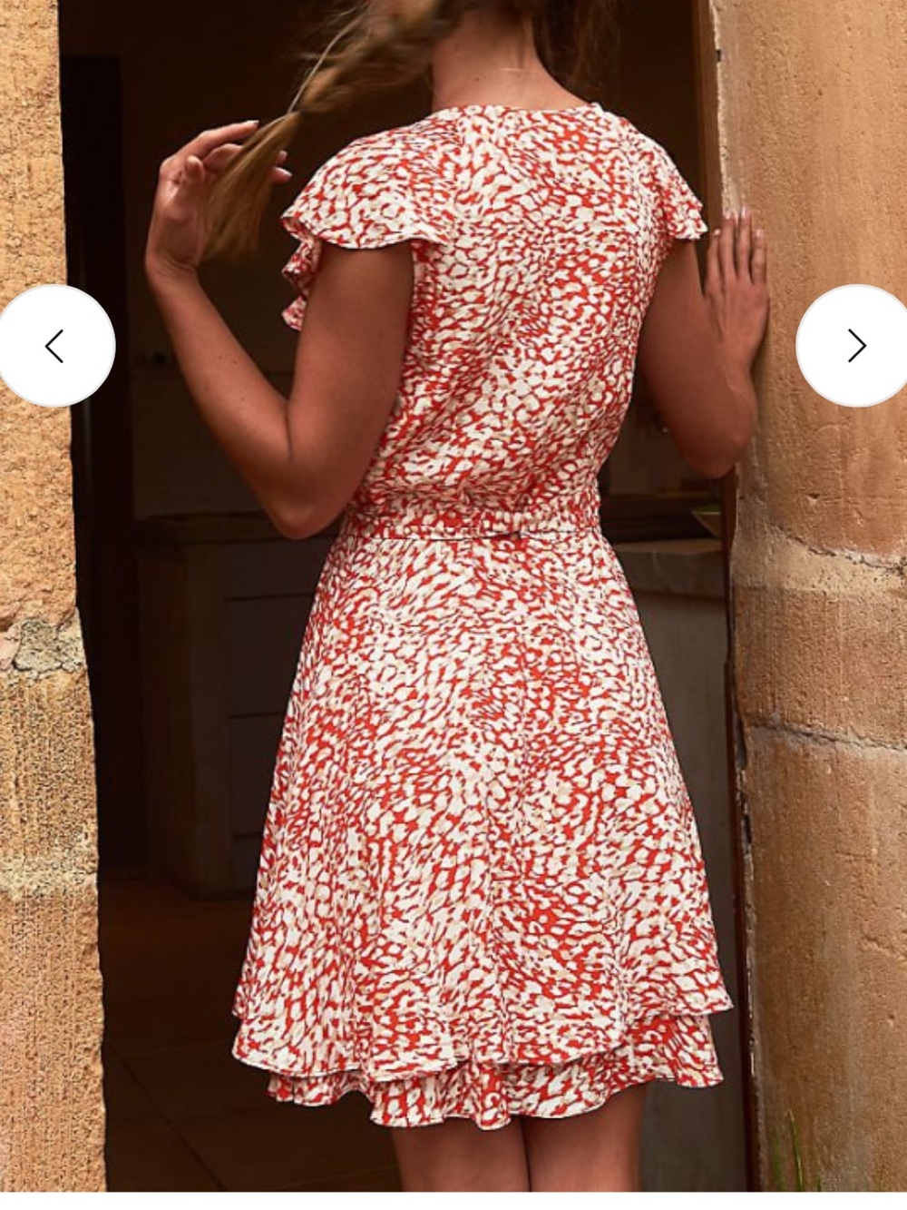 Free People Rent French Quarter Ruffle Wrap Mini Dress - Picture 4 of 7